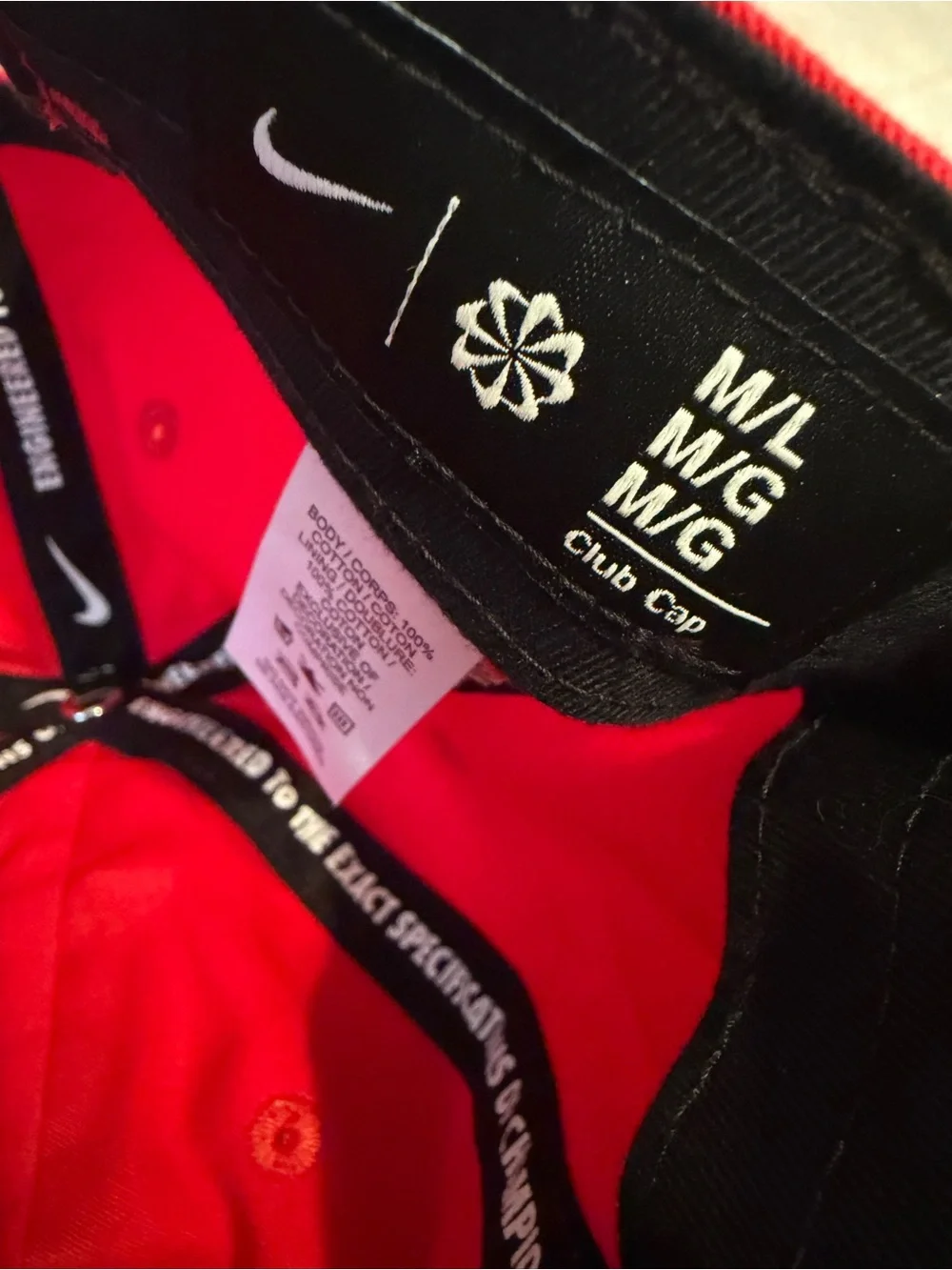 Nike Canada National Team Red Soccer Club Cap Adjustable Unisex Adult Size